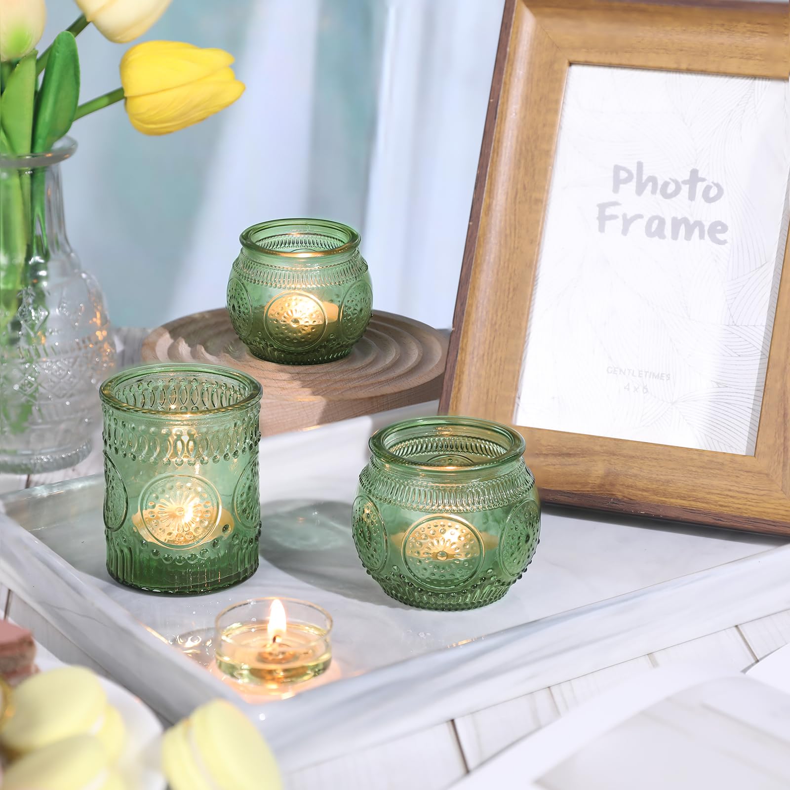 DARJEN wedding centerpiece ideas feature sparkly reflections of the flame.