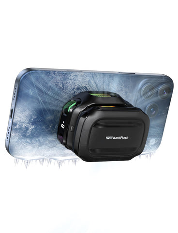 DarkFlash magnetic cell phone cooler with 2000mAh battery for cordless gaming sessions.
