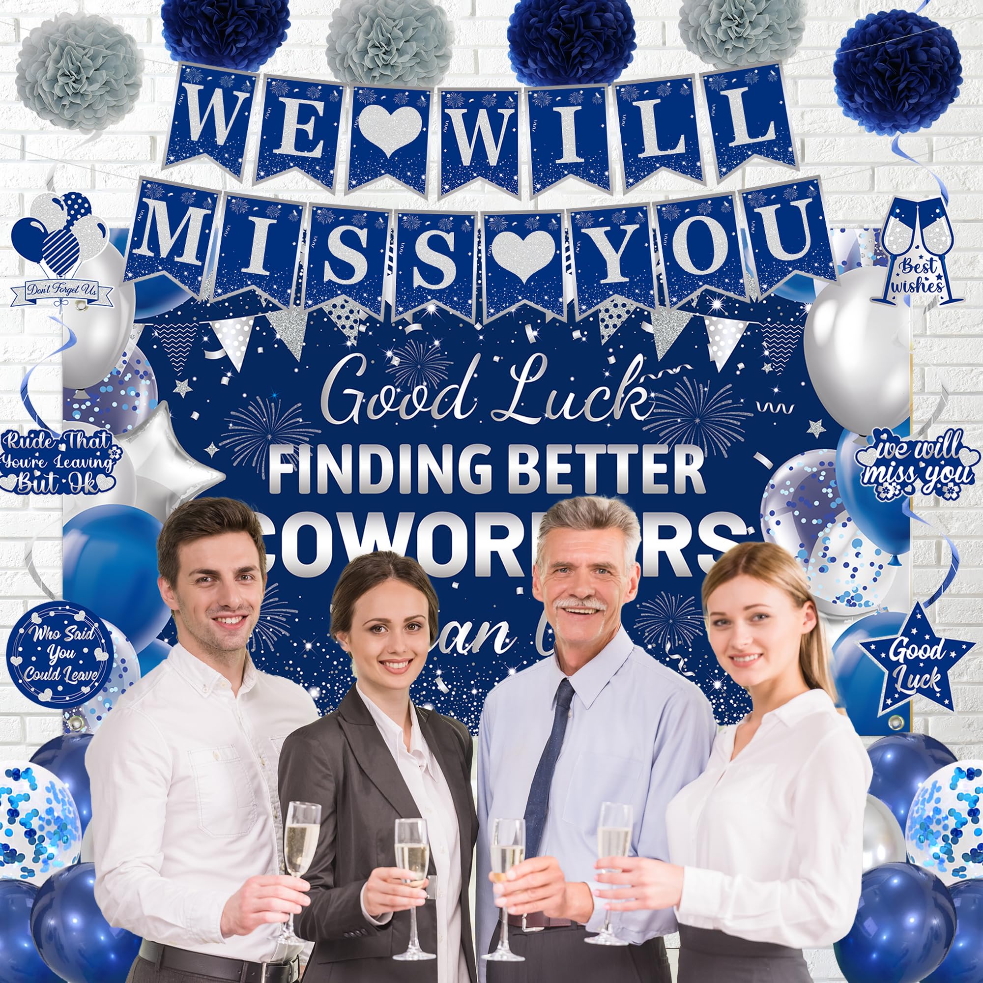 DARUNAXY blue silver hanging swirls decorate ceilings with playful movement.
