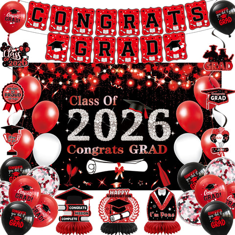 DARUNAXY Class of 2026 banner provides a bold backdrop for photos and celebrations.