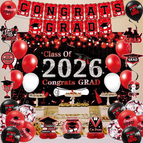 DARUNAXY graduation party setup ideas highlight a cohesive decoration concept.