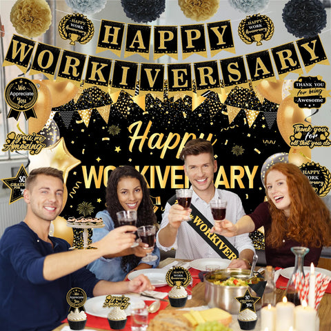 DARUNAXY Office party decor set enables quick, cohesive styling.