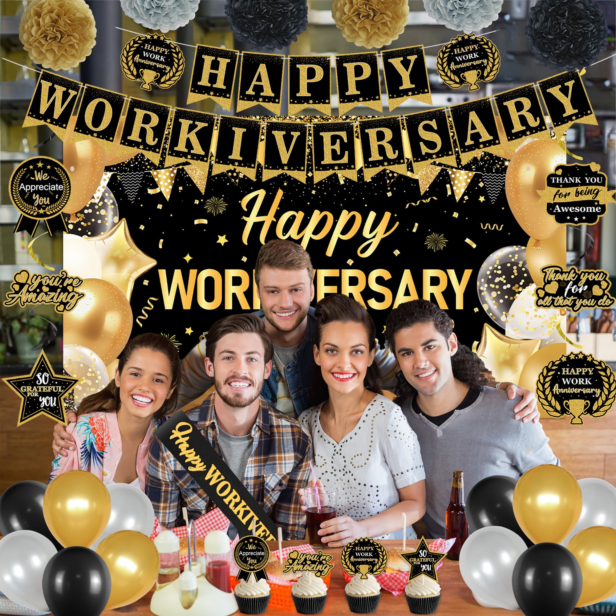DARUNAXY Workiversary setup ideas help plan the celebration.