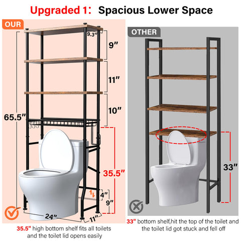 Dataroad Selead four-tier bathroom organizer highlights ample vertical storage.