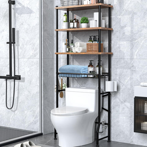 Dataroad Selead over-toilet shelf shows easy assembly and compact footprint.