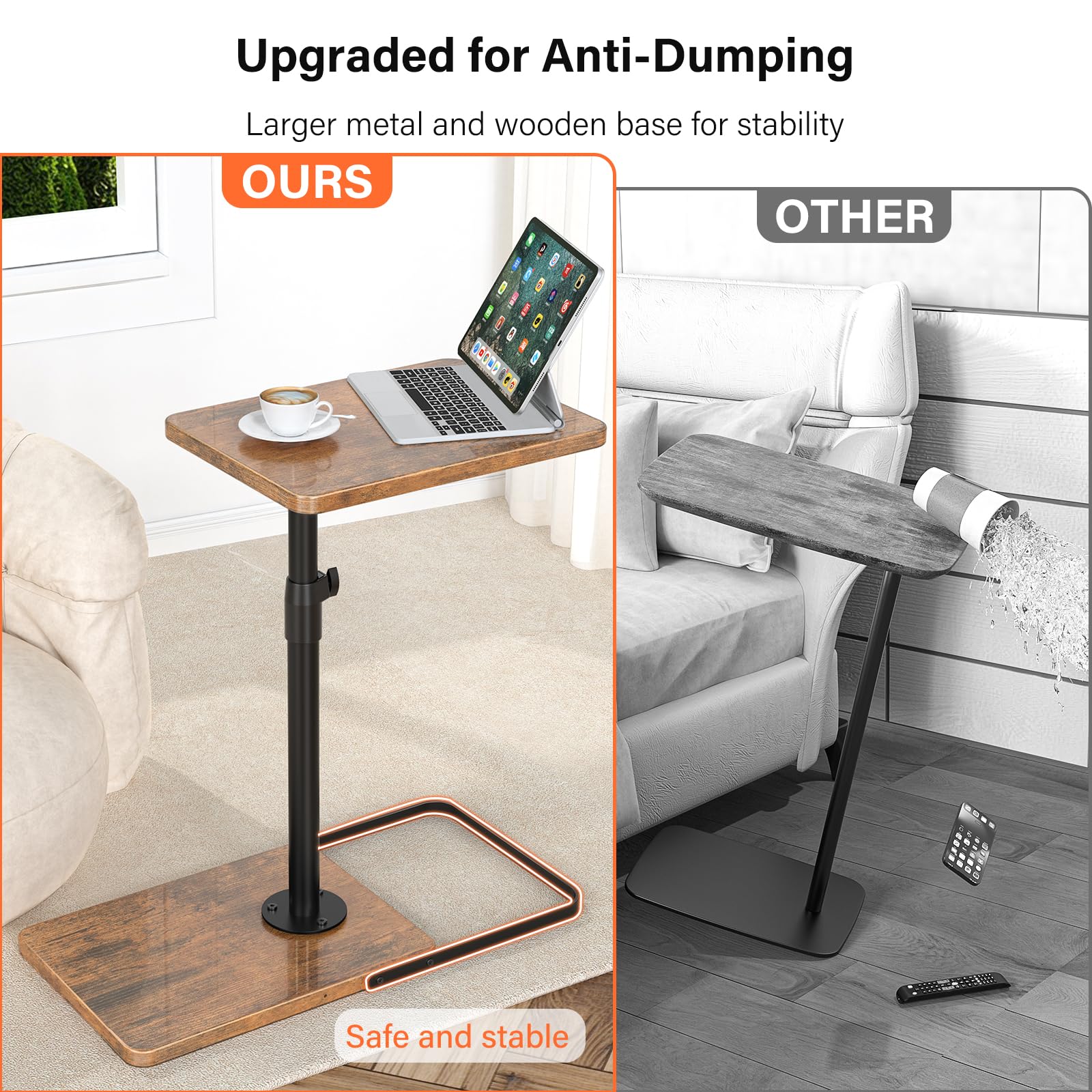Dataroad Selead upgraded metal-wood base ensures stable support under load