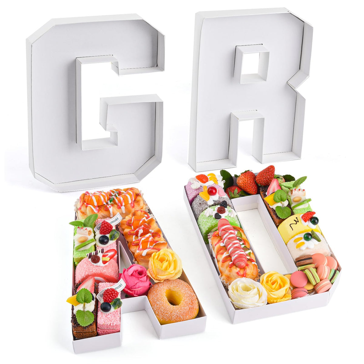 Datyiiha GRAD G fillable letter tray decorates graduation table with food display