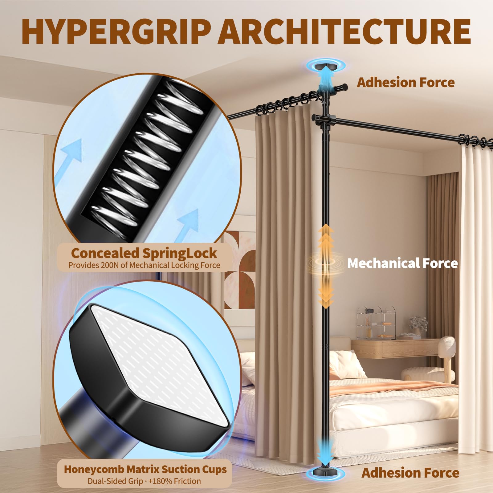 Daurore Paw adjustable height-width showcases customizable privacy wall for uneven walls.