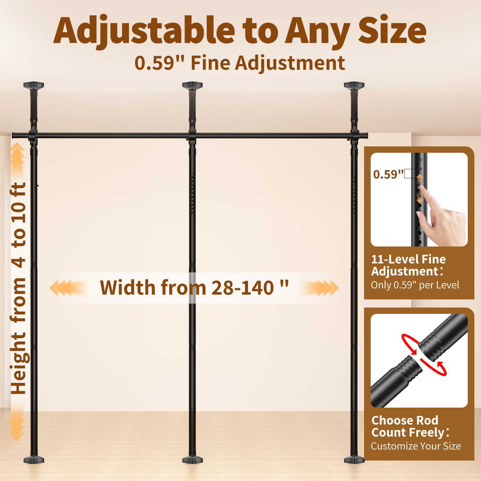 Daurore Paw no-drill installation highlights damage-free privacy for rentals and dorms.