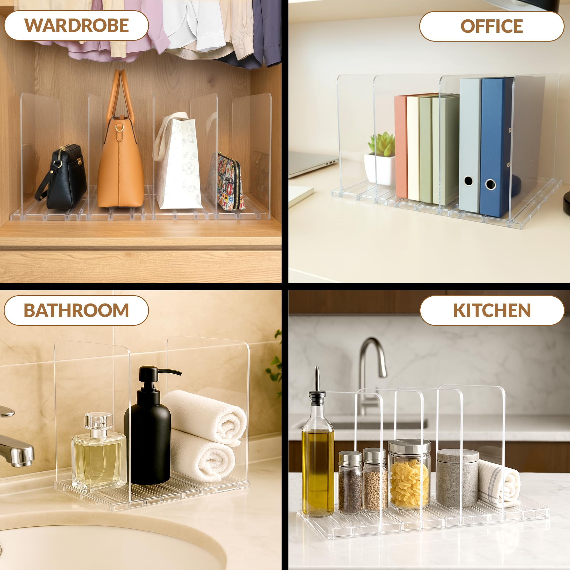 DAVIDOK polystyrene durable material provides sturdy support for purses.