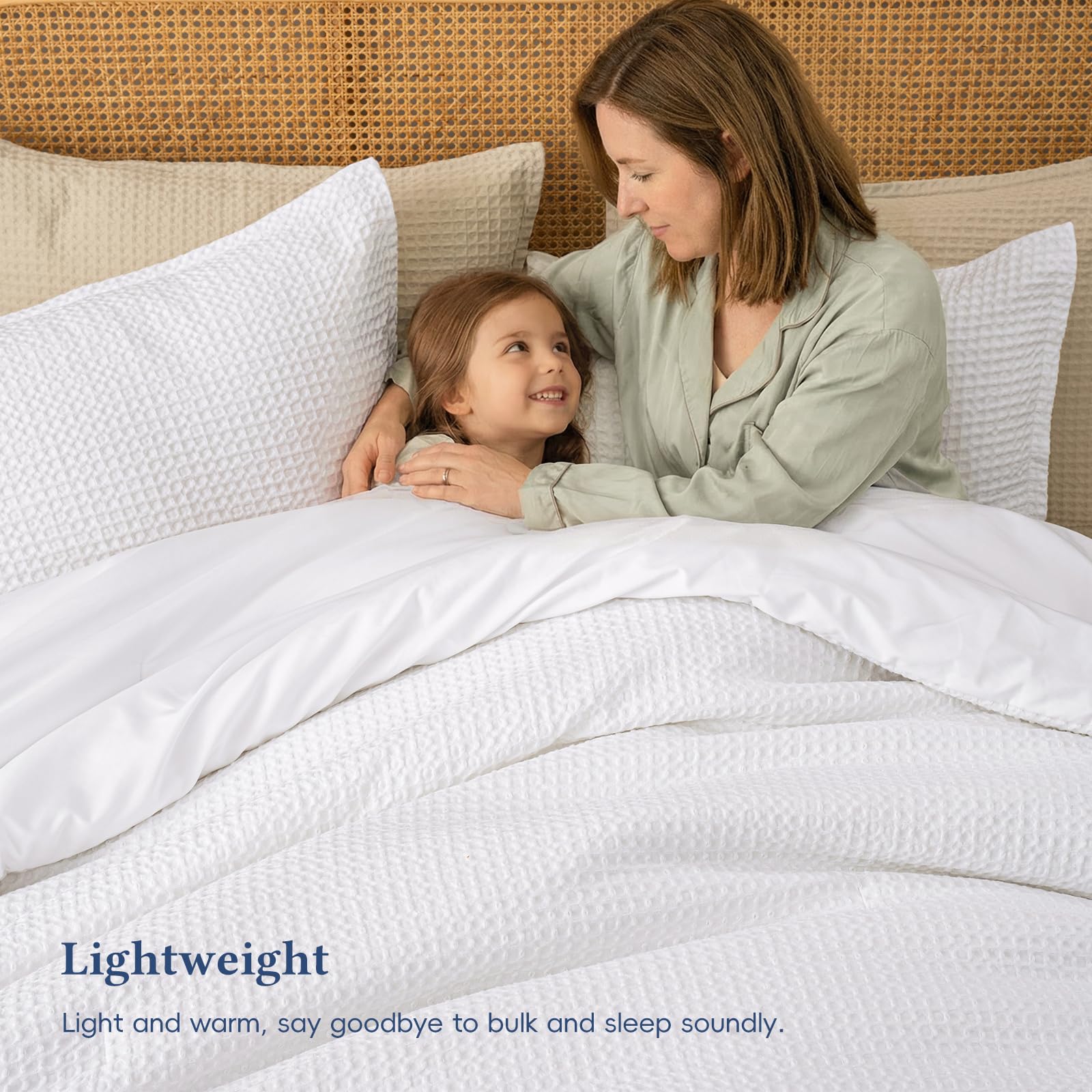 David's Home white bedding enhances minimalist bedroom decor