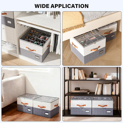 Easy tool-free setup; compartments adjust for flexible organization