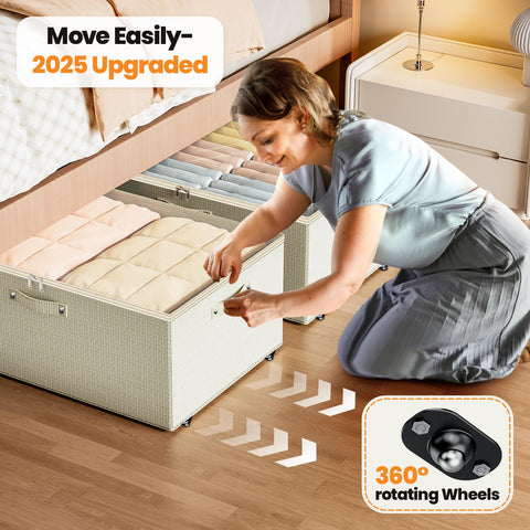 Dayacoco rolling under-bed storage requires no assembly.