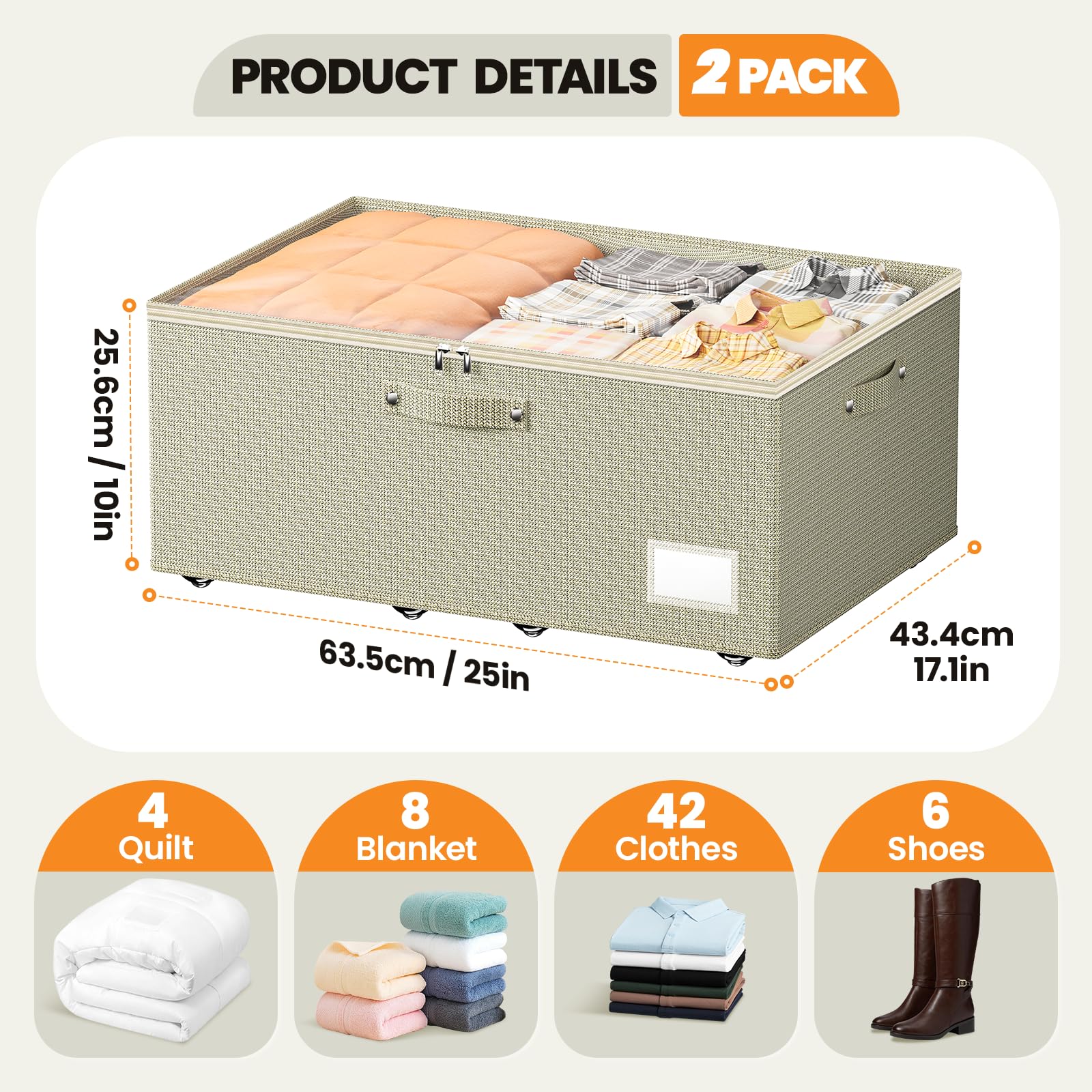 Dayacoco under-bed storage with transparent lid lets you see contents at a glance.