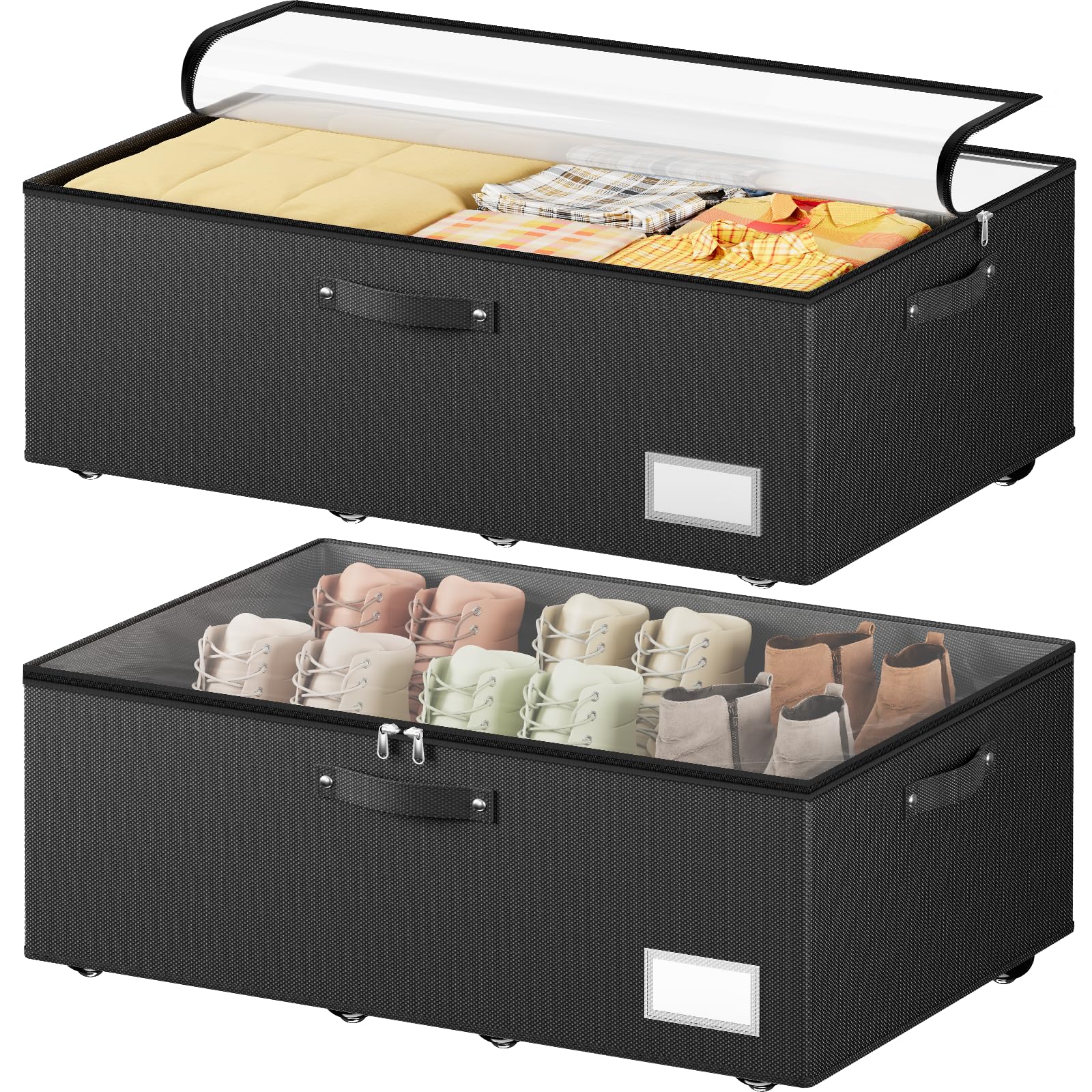 Dayacoco under-bed storage with wheels showing easy access and organization