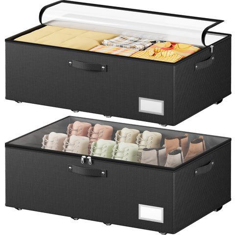 Dayacoco under-bed storage with wheels showing easy access and organization