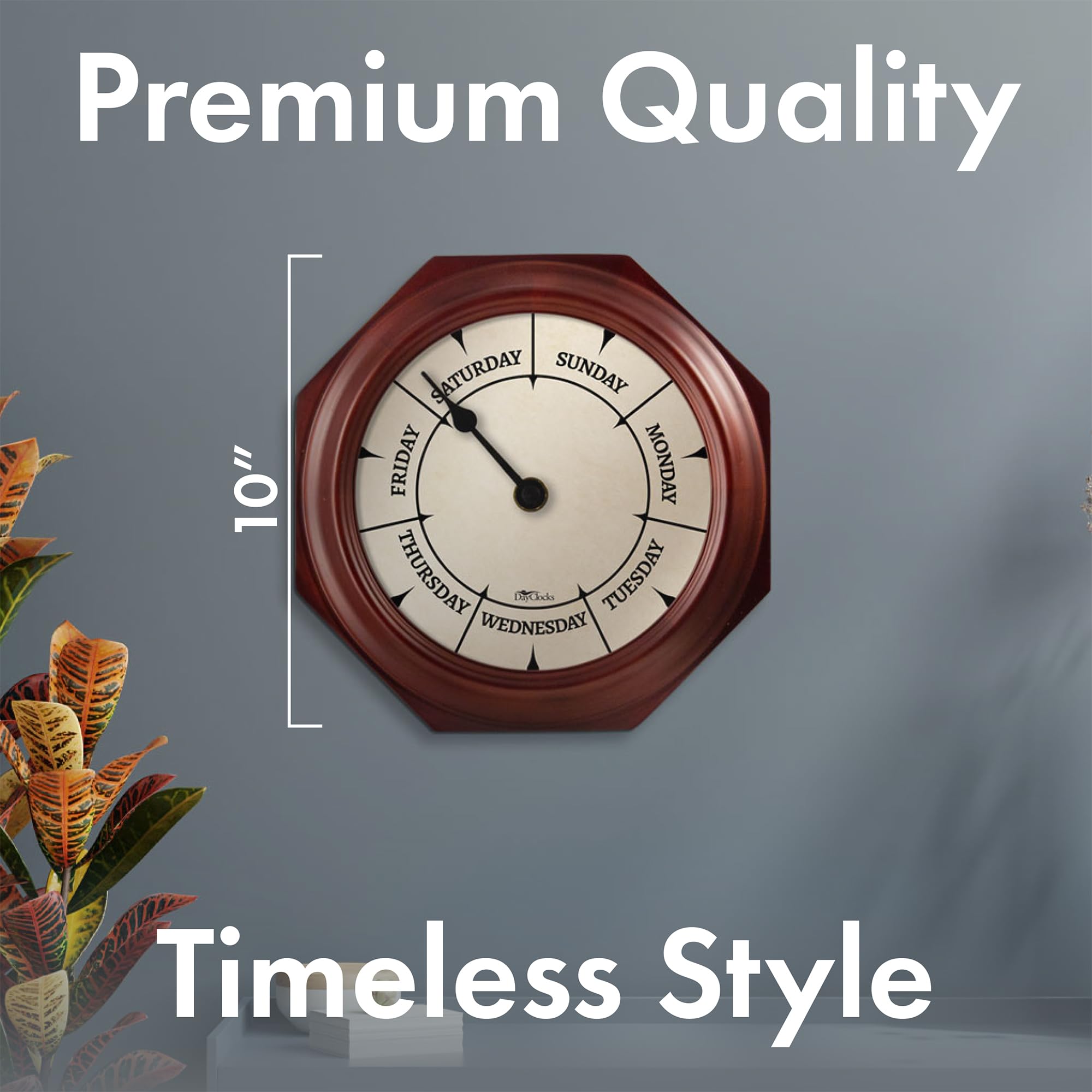 DayClocks Classic glass cover preserves clear readability for everyday use.