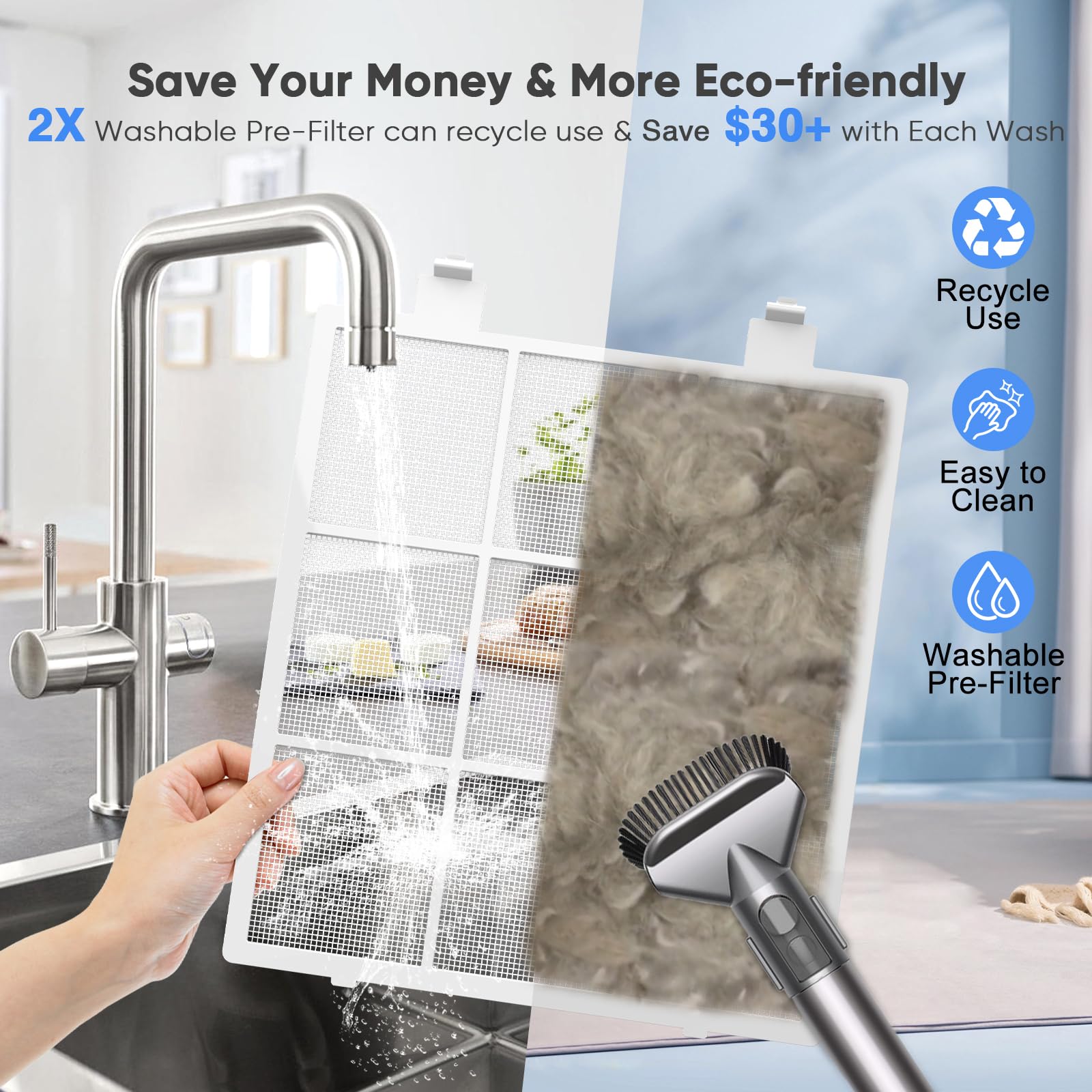 DAYETTE air purifier PM2.5 detector with color display supports quick air quality checks.