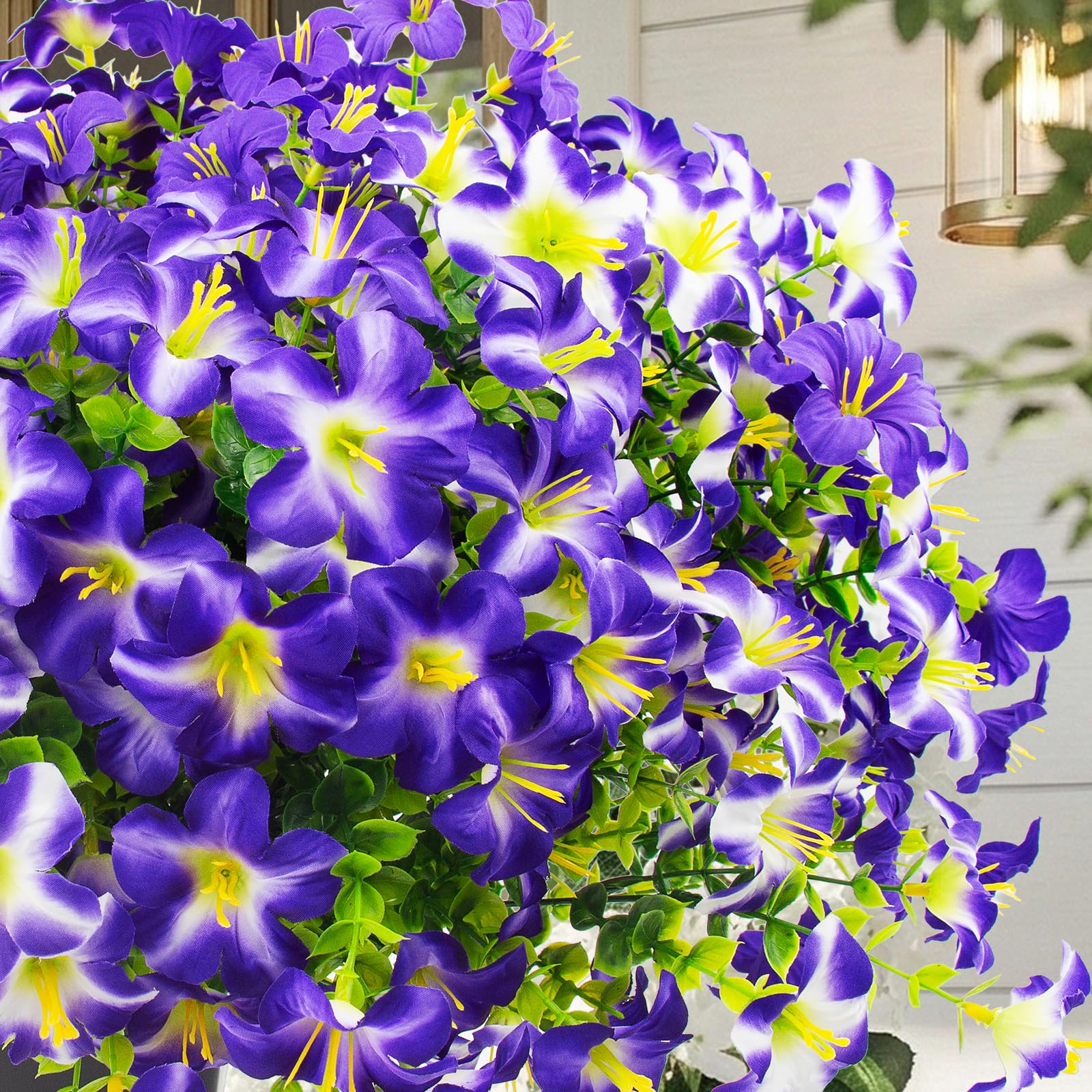 Daynight faux petunias promote vivid color across seasons with low upkeep.
