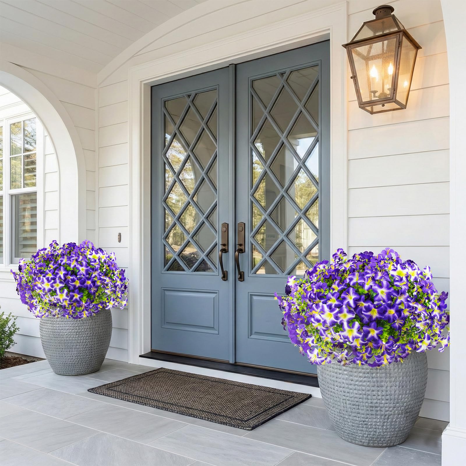 Daynight silk petunias offer flexible installation for window boxes and patios.