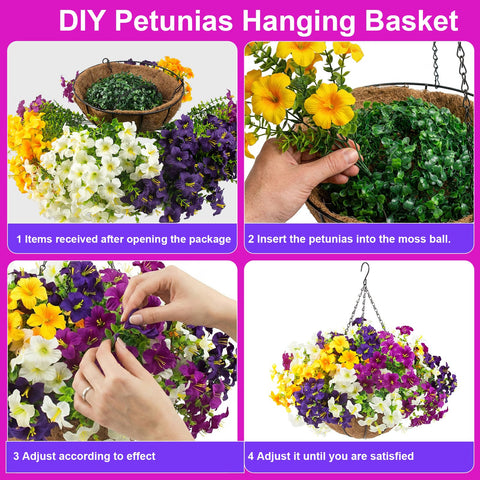 Easy-assembly Daynight hanging baskets ready for quick setup