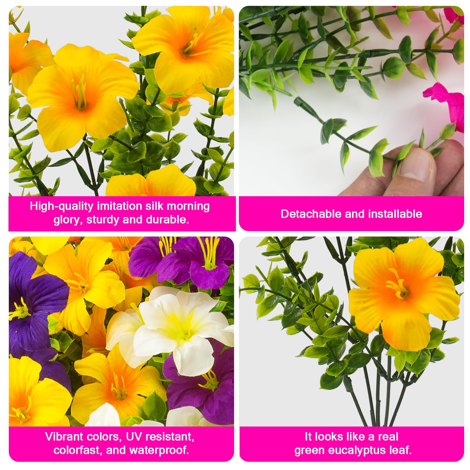 Daynight faux petunias patio planter setup with low upkeep