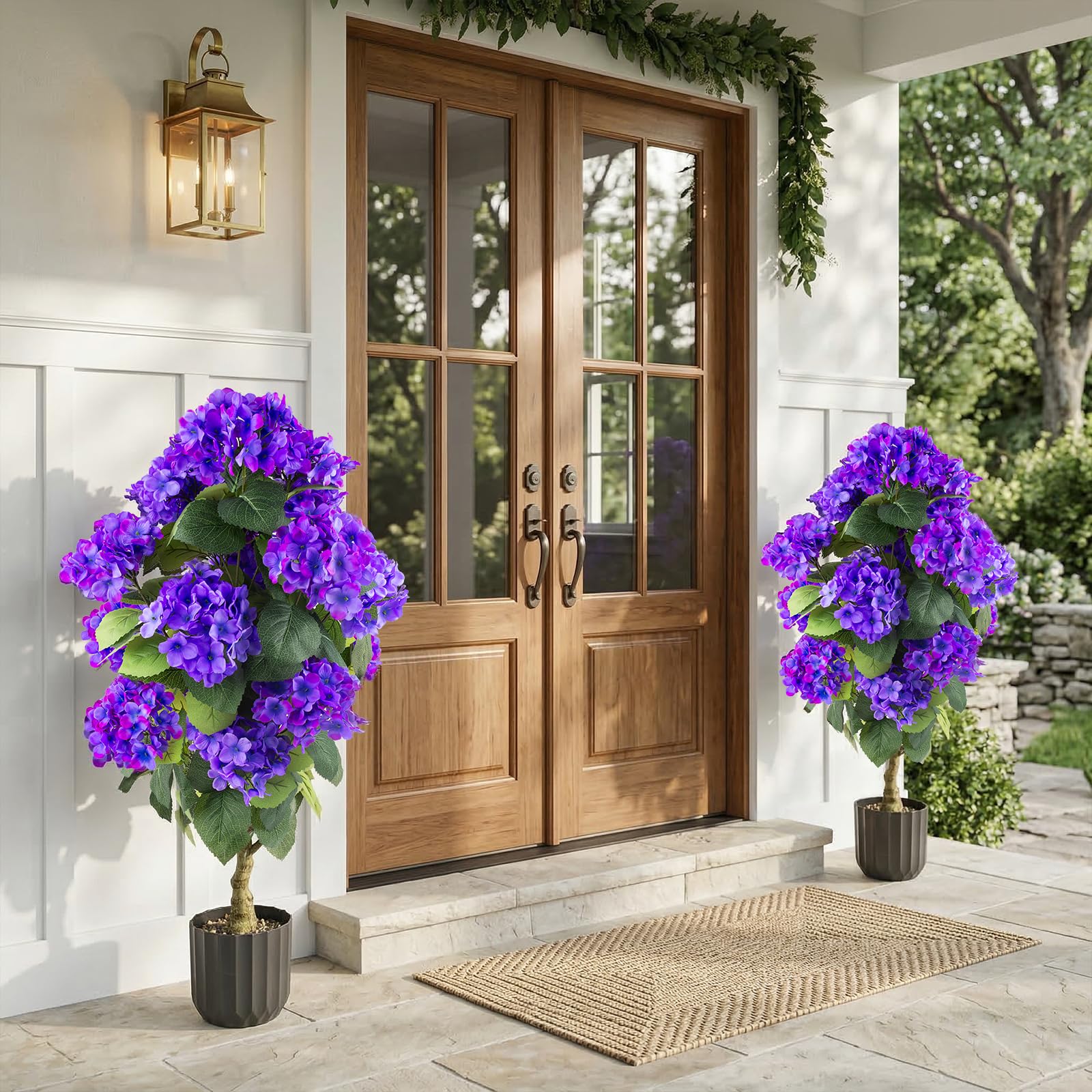 Bright Daynight hydrangea flowers close-up for home decor appeal