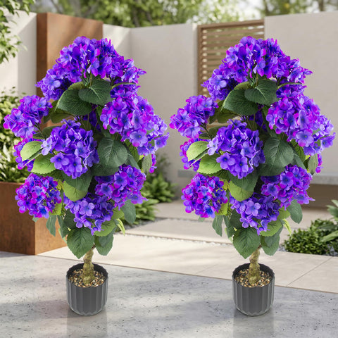 Daynight hydrangea garden ornament in blueviolet tones