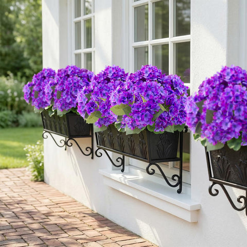 Daynight Hydrangea artificial bouquet photography prop with realistic petals.