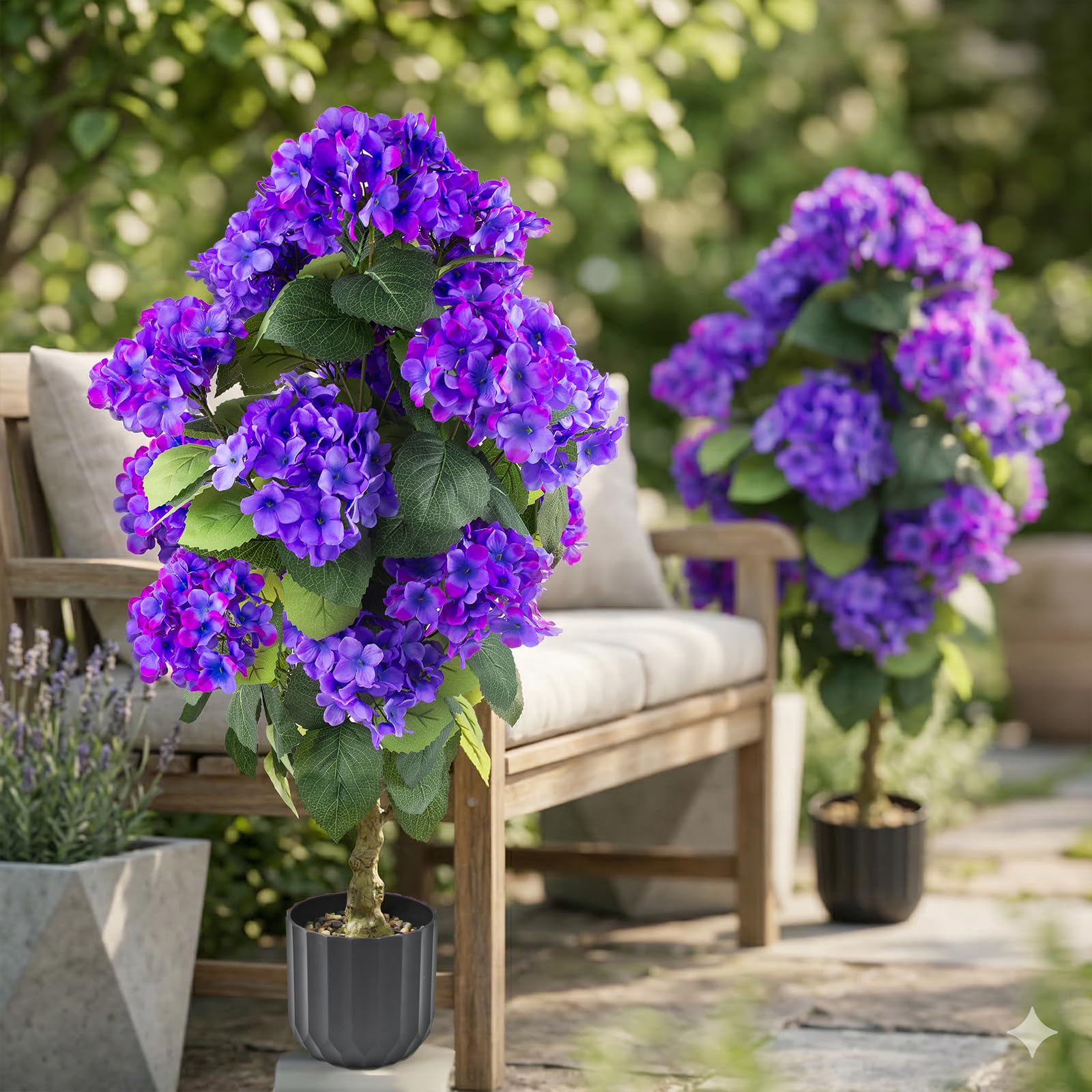 Hydrangea pathway decoration by Daynight in blueviolet