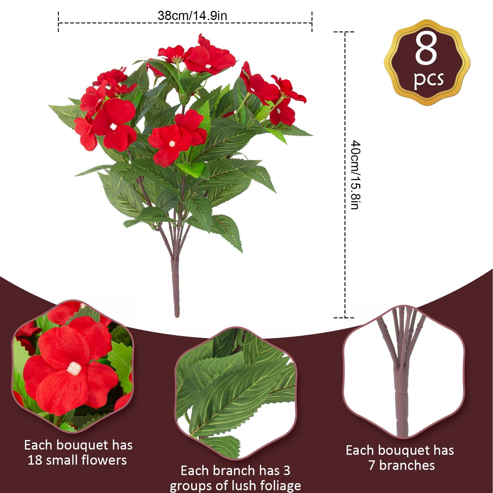 Daynight impatiens red bouquet adds UV-resistant color to outdoor spaces