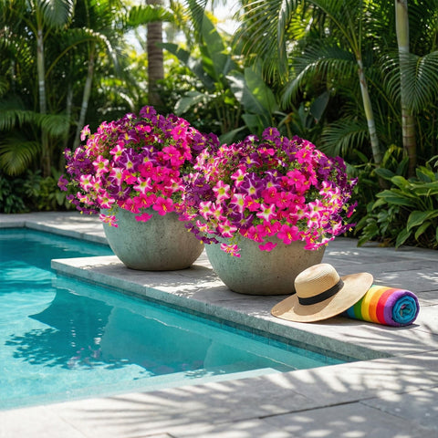 Daynight petunias bendable stems offer flexible decorating options.