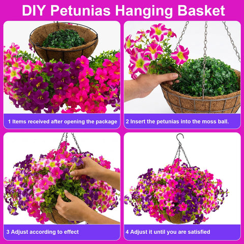 Daynight UV-resistant petunias stay vibrant through seasons with fade-resistant petals.