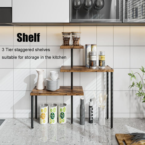 Dazioter over-sink organizer in black for easy coffee and mug storage