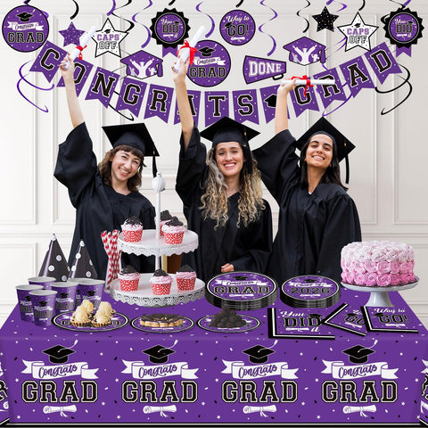 DAZONGE graduation hanging swirls add sparkle to the party entrance and tables