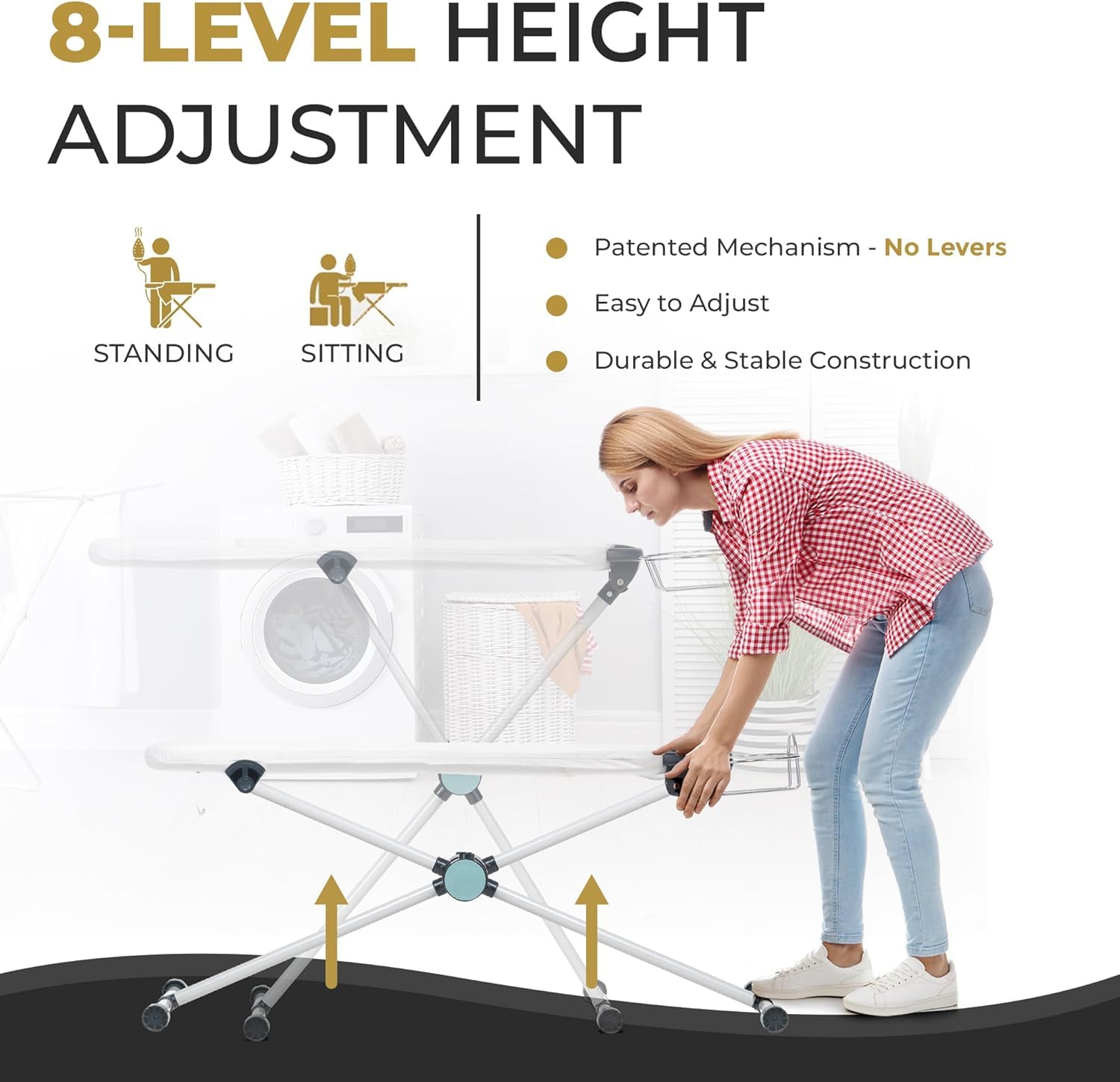 Dazzl 360 detachable iron holder keeps the iron within easy reach during storage.
