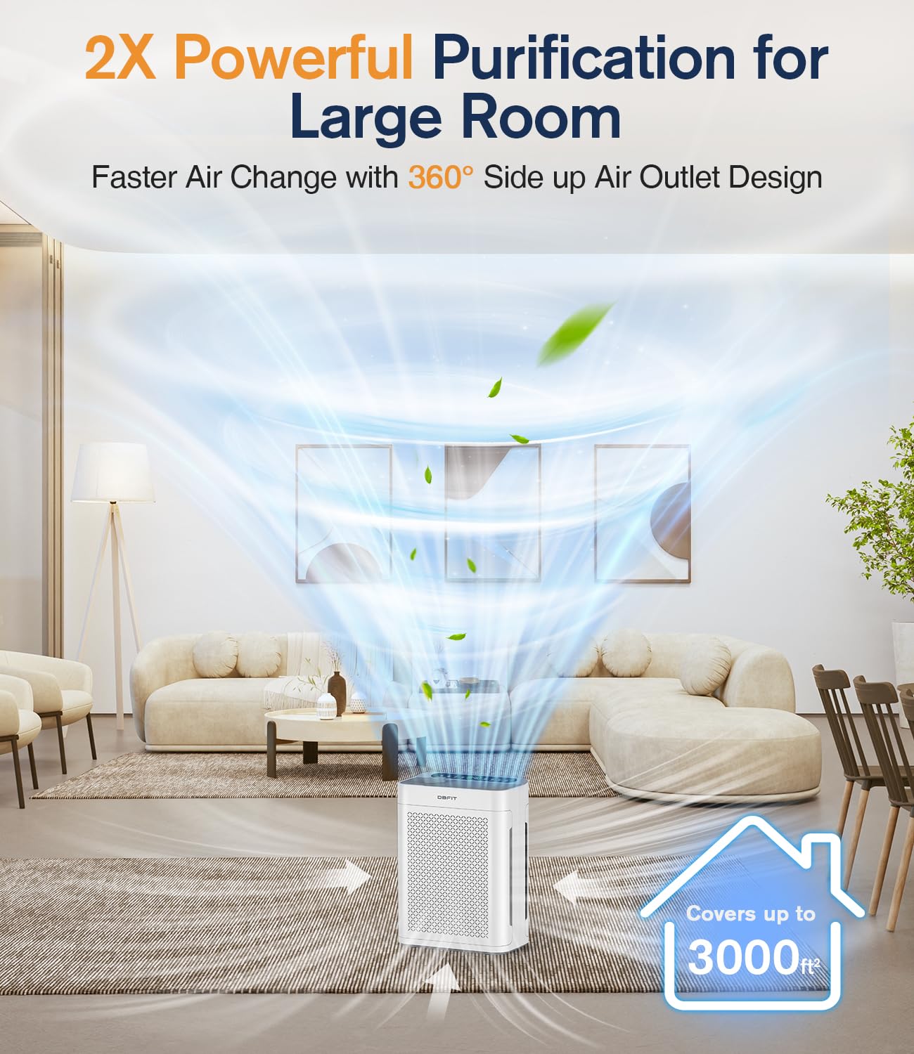 DBFIT AP300 washable pre-filter extends filter life with easy cleaning.