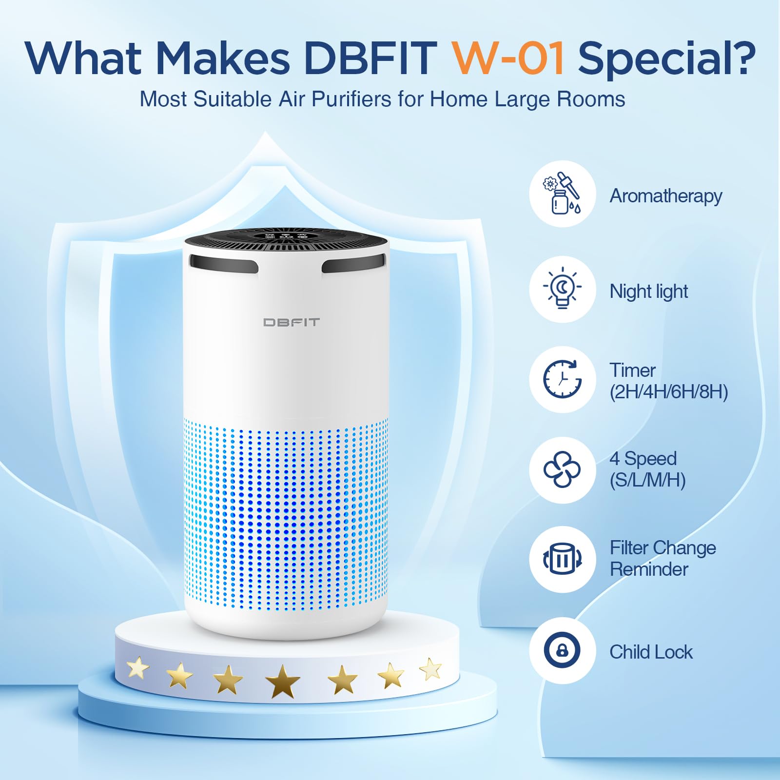 DBFIT W-01 timer control showing 2-8 hour options