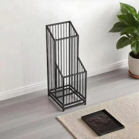dboodb umbrella stand black finish adds sleek, modern style to any space