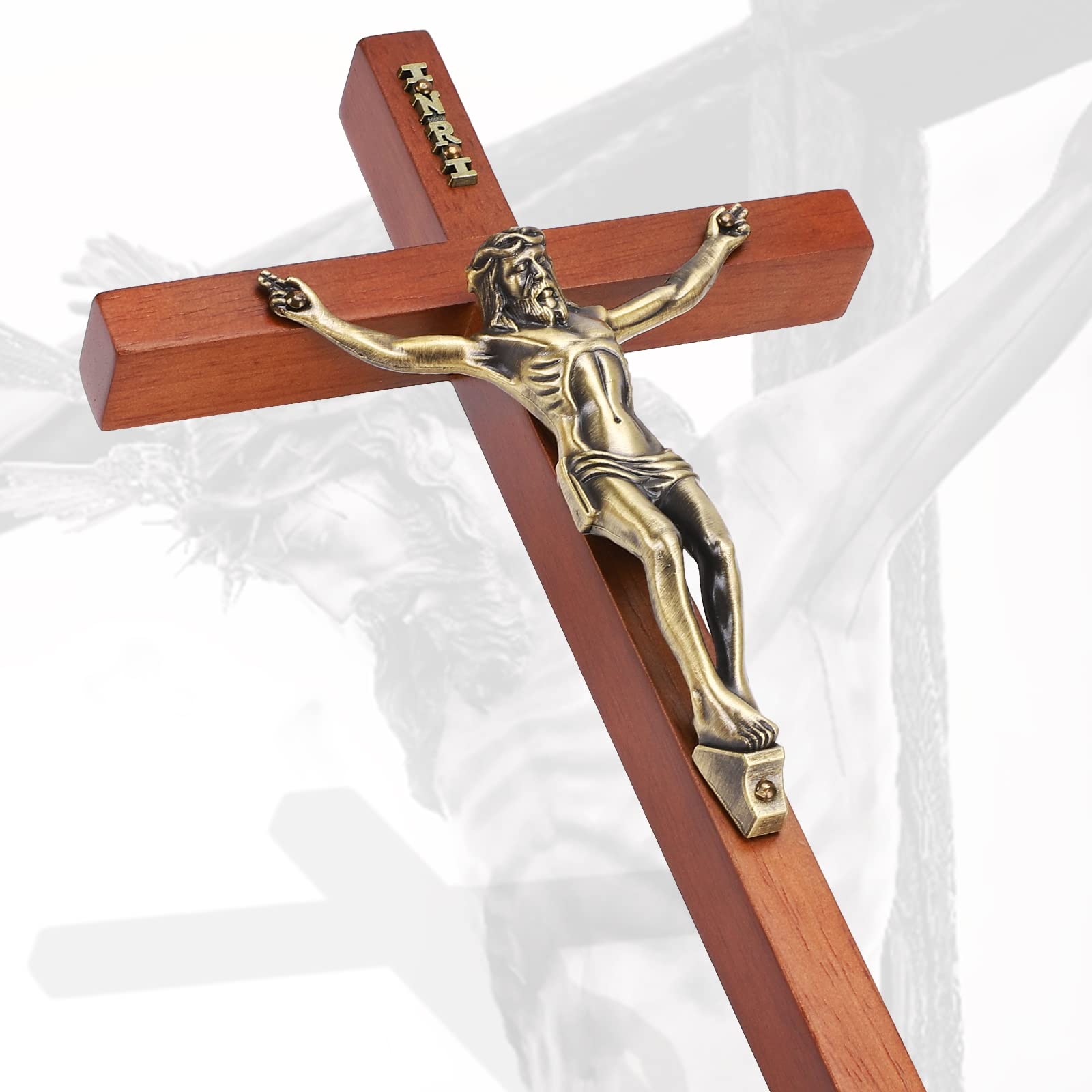 DCCXN crucifix wall cross wood gift box packaging, ideal for First Communion.