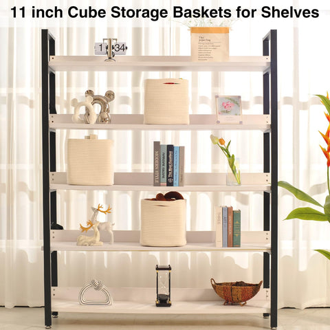 Dcerzxzci cotton rope basket storage versatile for toys and clothes.