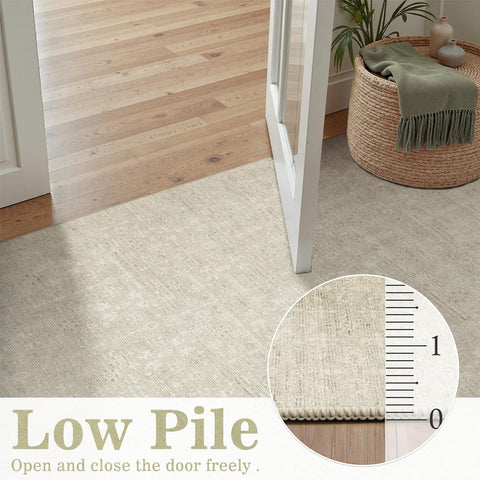 DCX 5x7 beige rug soft underfoot for daily use