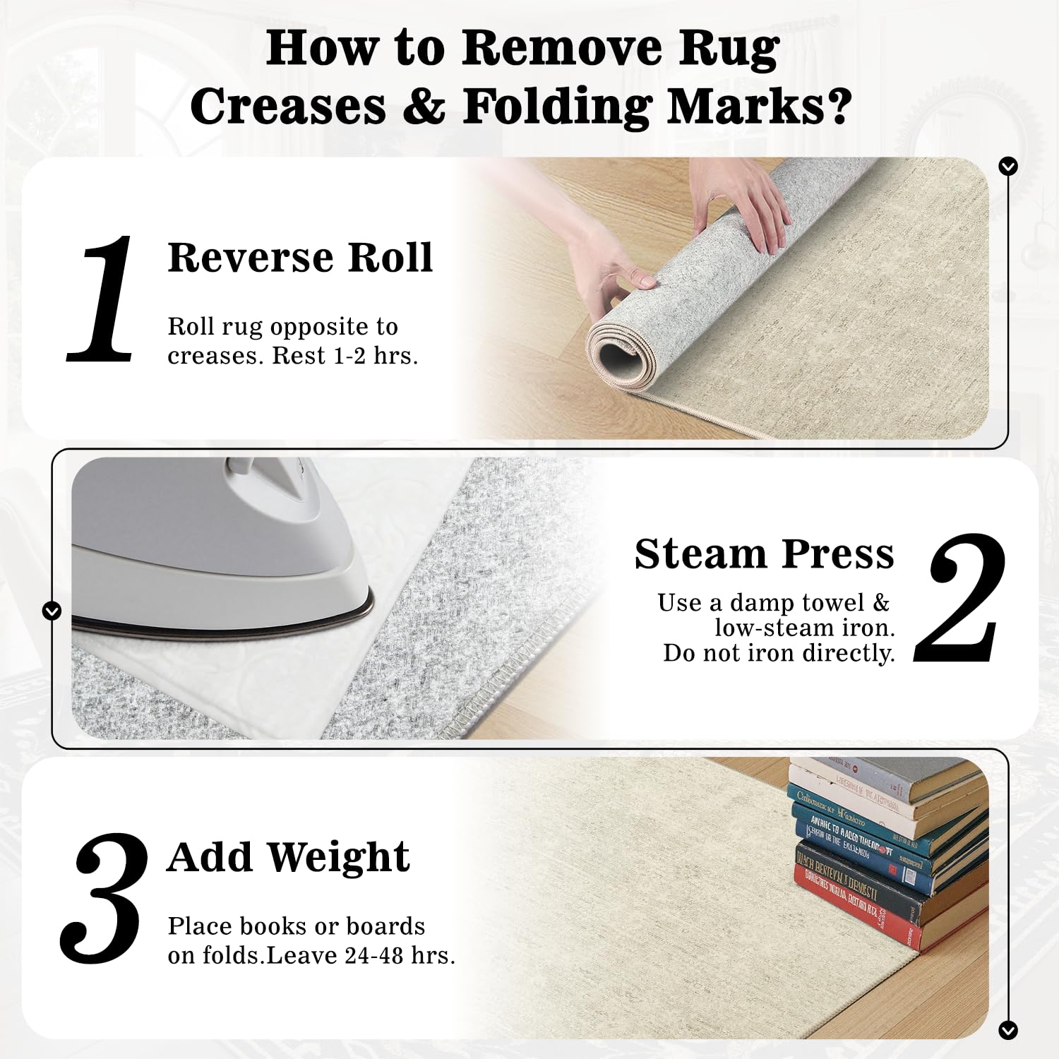 DCX 5x7 beige rug showing stain-resistant surface ready for spills