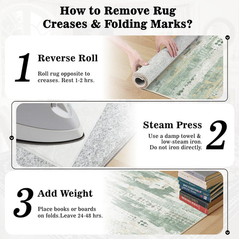 DCX Modern Design Sage-Green Rug complements neutral and contemporary decor.