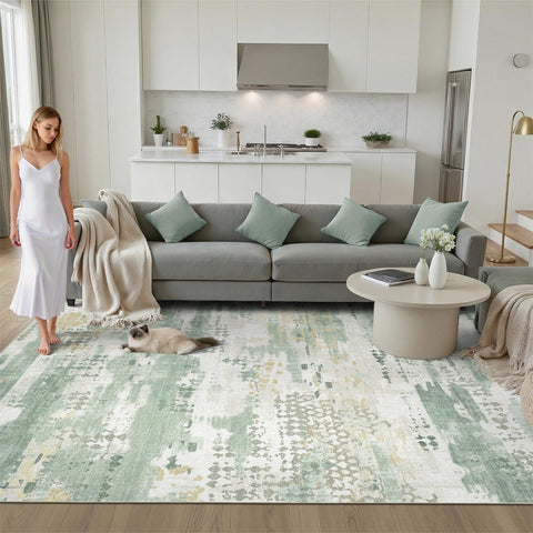DCX Non-Slip Backing Rug keeps stable placement on hardwood floors.