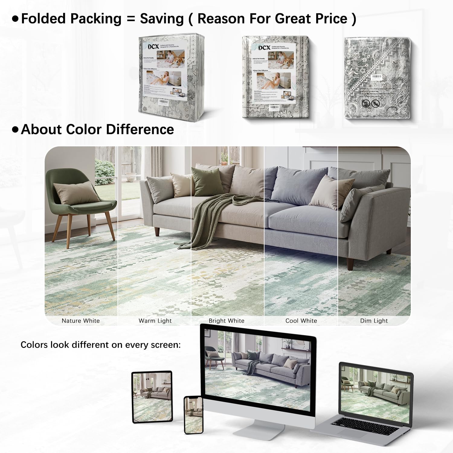 DCX Reinforced Edges Rug designed for durability in high-traffic areas.