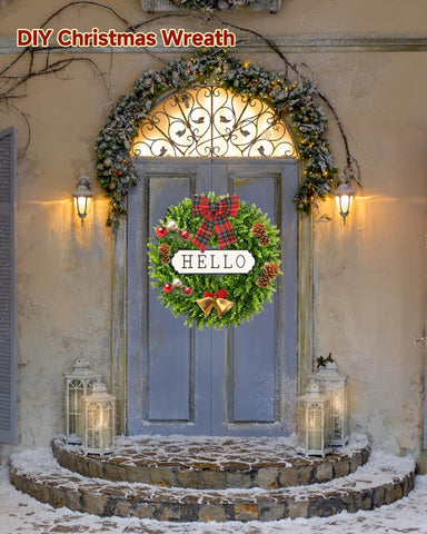 DDHS boxwood wreath ready for DIY seasonal styling