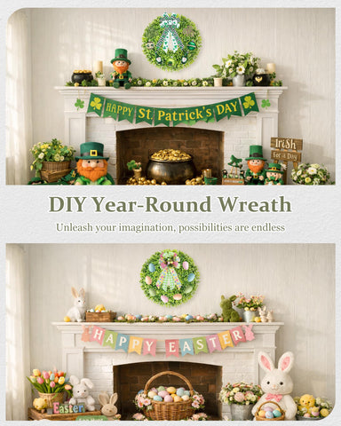 DDHS Boxwood Wreath ready for DIY decorations with ornaments or seasonal accents.