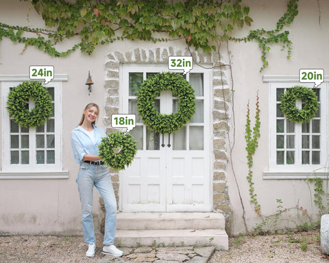 DDHS boxwood wreath DIY seasonal decor ready for ribbons and florals.