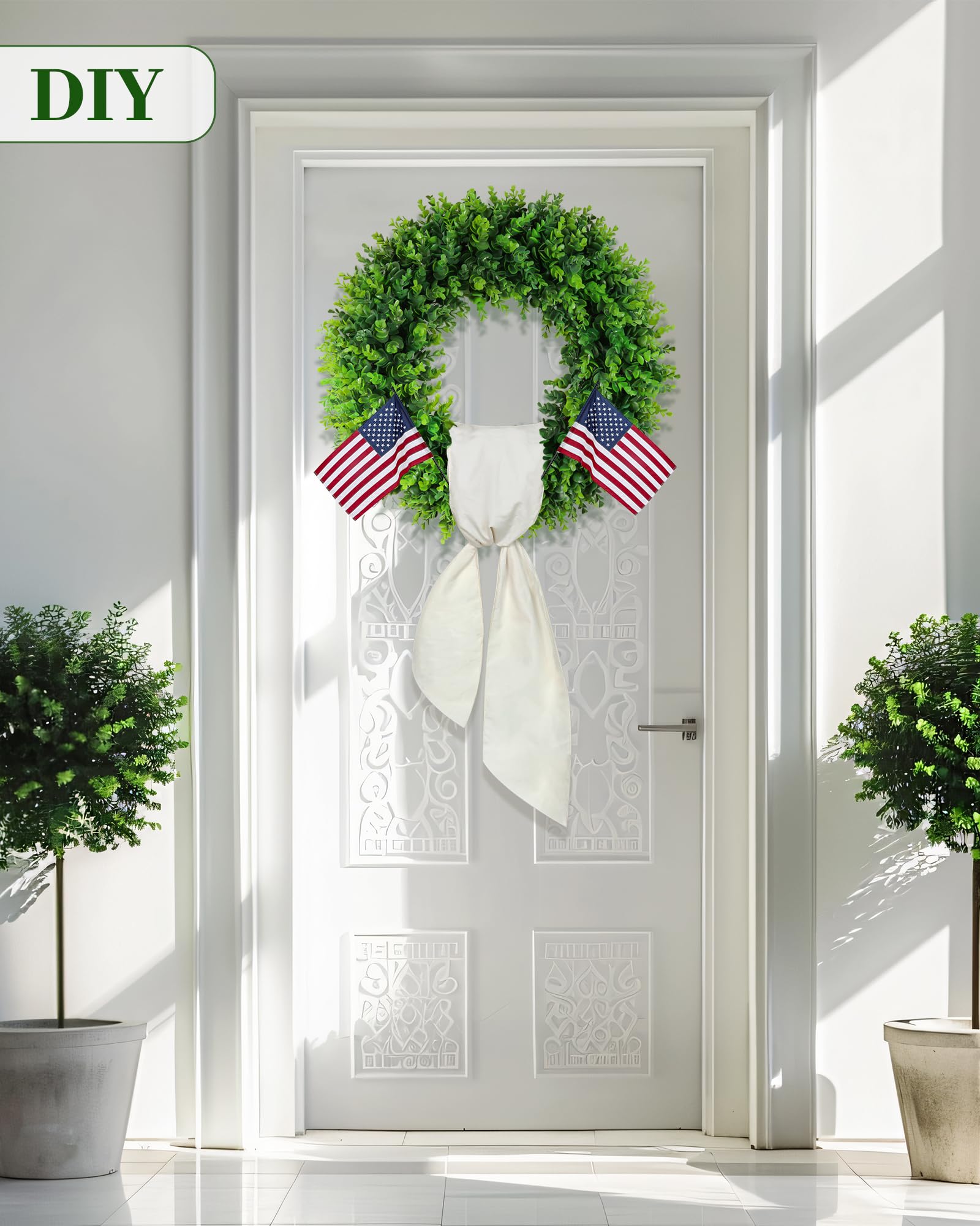 DDHS wreath displayed indoors or outdoors with Weather resilience